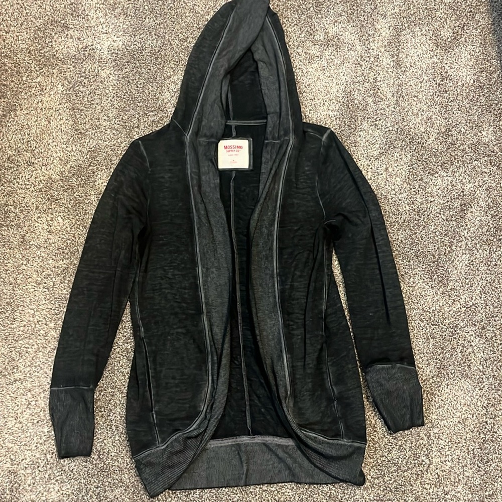 Mossimo Grey Cardig with Hoodie Size M